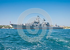Missile Cruiser in the Russian Navy of The Black Sea Fleet