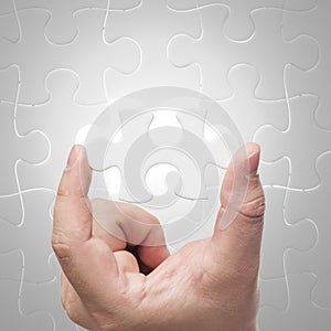 Missing jigsaw puzzle piece