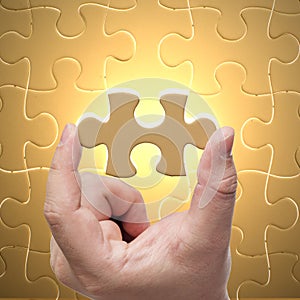 Missing jigsaw puzzle piece