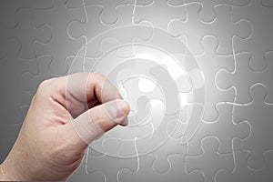 Missing jigsaw puzzle piece