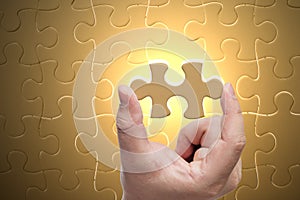 Missing jigsaw puzzle piece