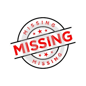 Missing Letter Rubber Stamp Vector Template