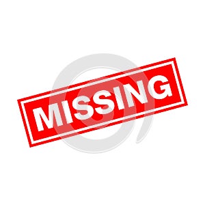 Missing Letter Rubber Stamp Vector Template