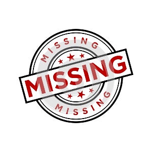 Missing Letter Rubber Stamp Vector Template