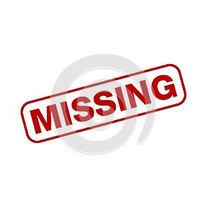 Missing Letter Rubber Stamp Vector Template