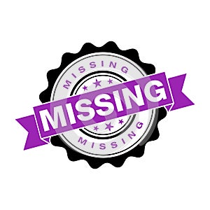 Missing Letter Rubber Stamp Vector Template