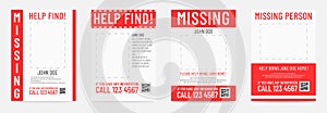 Missing person poster