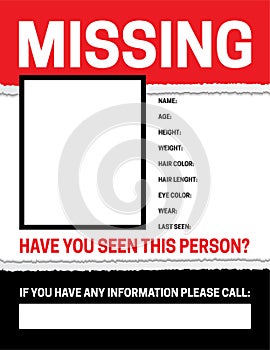 Missing Person Poster Template