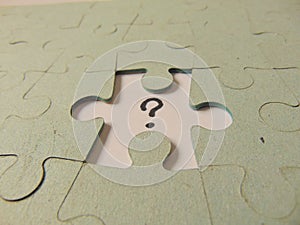 Missing piece of a puzzle