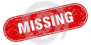 missing sign. missing grunge stamp.