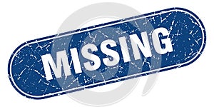 missing sign. missing grunge stamp.