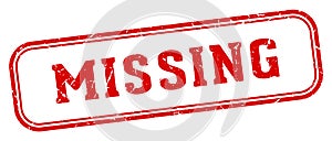 missing stamp. missing rectangular stamp on white background