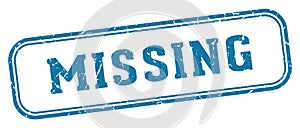 missing stamp. missing rectangular stamp on white background