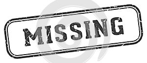 missing stamp. missing rectangular stamp on white background