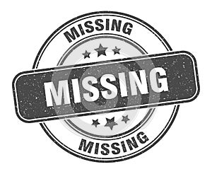 missing stamp. missing round grunge sign.