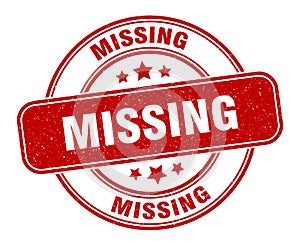 missing stamp. missing round grunge sign.