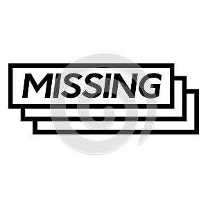 Missing stamp on white