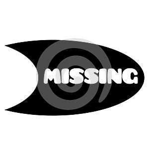 Missing stamp on white