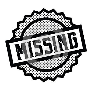 Missing stamp on white