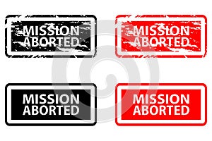 Mission aborted rubber stamp