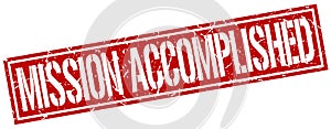 mission accomplished square stamp