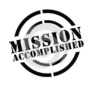 Mission accomplished stamp