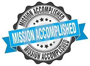 Mission accomplished stamp