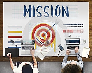 Mission Arrow Target Goals Business Dart Graphic Concept