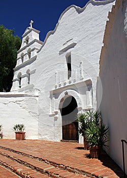 Mission Basilica San Diego de Alcala, the first Franciscan mission in The Californias, founded in 1769, San Diego, CA, USA