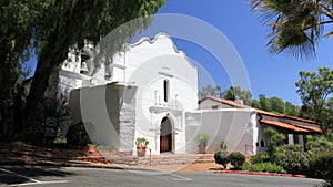 Mission Basilica San Diego de Alcala, the first Franciscan mission in The Californias, founded in 1769, San Diego, CA, USA