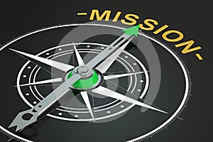 Mission compass concept, 3D photo