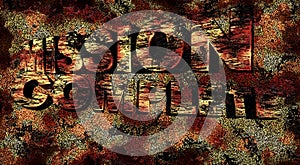 Mission complete grunge 3D text, illustration