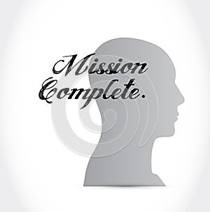 mission complete mind sign concept