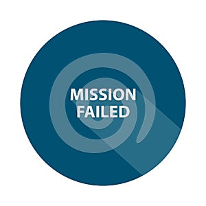 mission failed badge on white