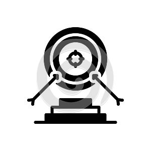 Black solid icon for Mission, target and goal