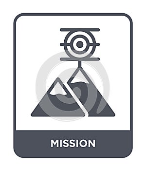 mission icon in trendy design style. mission icon isolated on white background. mission vector icon simple and modern flat symbol