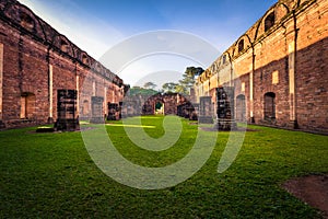 Mission of Jesus de Tavarangue - June 26, 2017: Ancient Jesuit ruins of the Mission of Jesus de Tavarangue, Paraguay