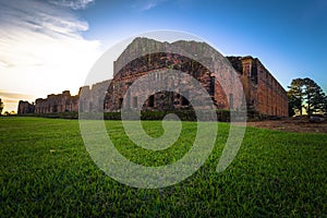 Mission of Jesus de Tavarangue - June 26, 2017: Ancient Jesuit ruins of the Mission of Jesus de Tavarangue, Paraguay