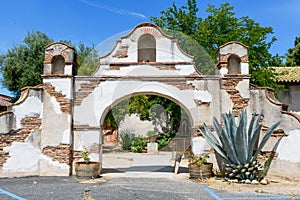 Mission San Miguel Arcangel entrance gate photo