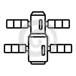 Mission space station icon outline vector. Mars spaceship