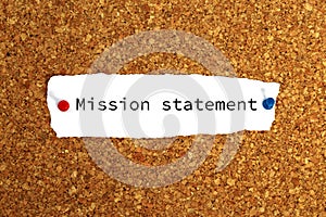 Mission statement heading