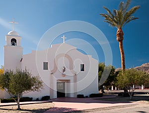 Mission style church in Borrego Springs