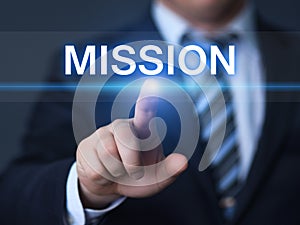 Mission Vision Strategy Company Goals Business Internet Technology concept photo