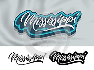 Mississippi hand lettering design