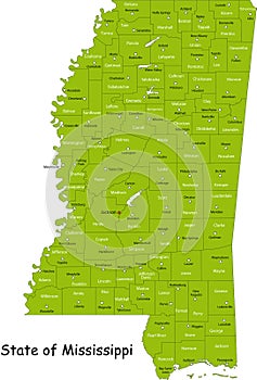 Mississippi map photo