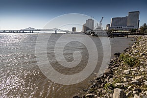 The Mississippi and New Orleans skyline