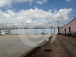 Mississippi River Bridge - Pier Dock and Wharf
