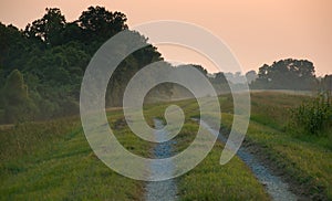 Mississippi River levee near Baton Rouge