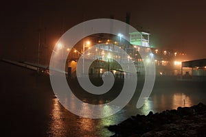 Mississippi River Paddleboat in the Fog