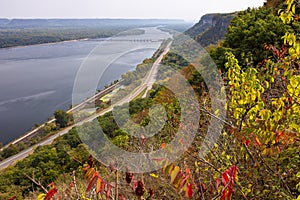 Mississippi River Scenic Autumn Landscape